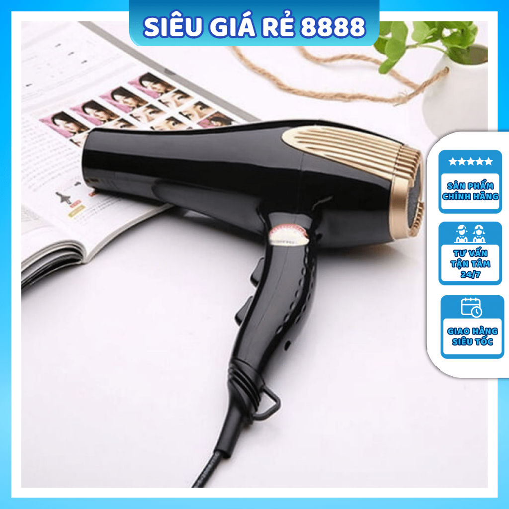 Máy sấy tóc PL 2 chiều Công suất  3000W sử dụng rất tiện cho mùa đông.