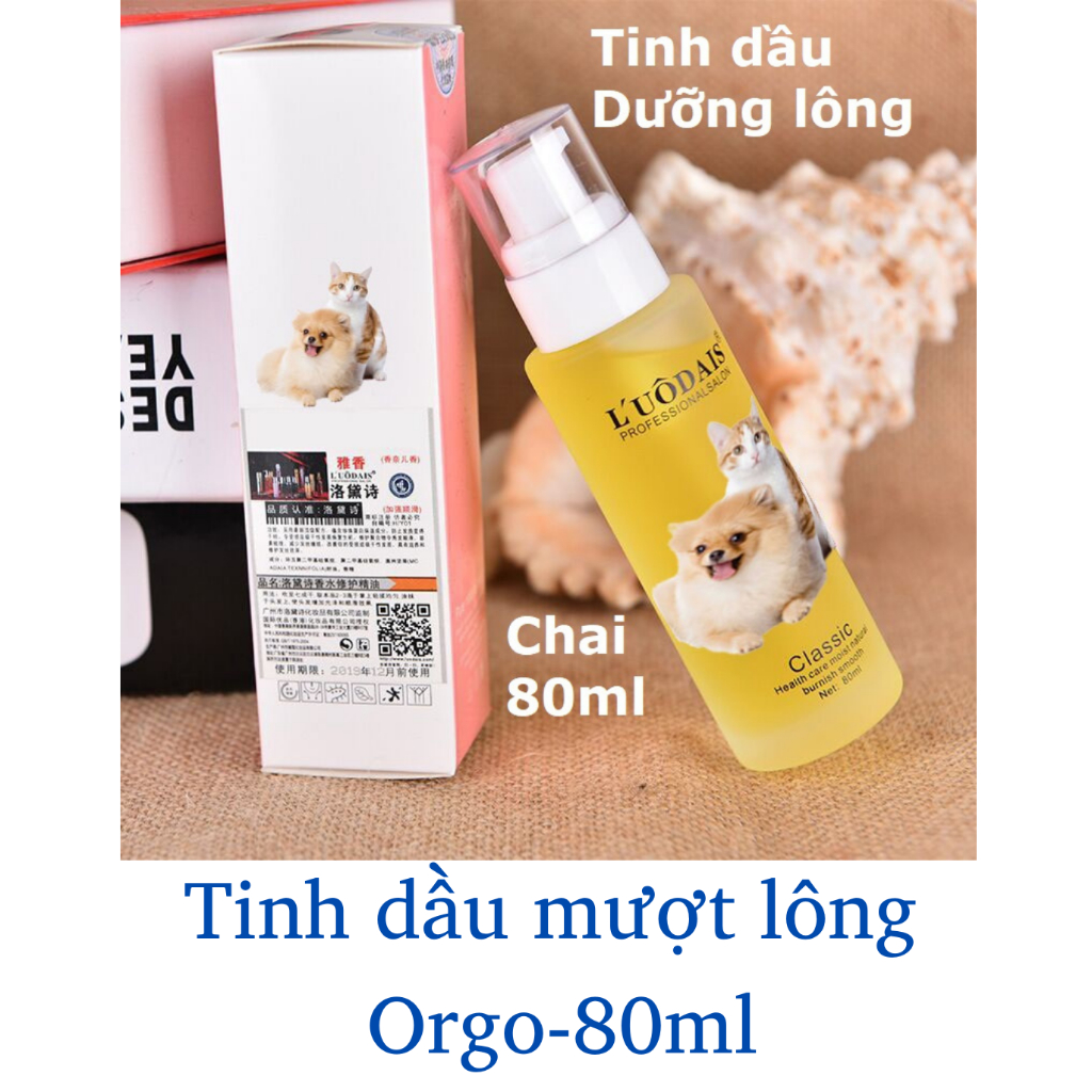 Tinh dầu mượt lông & bóng lông cho thú cưng Orgo-60ml
