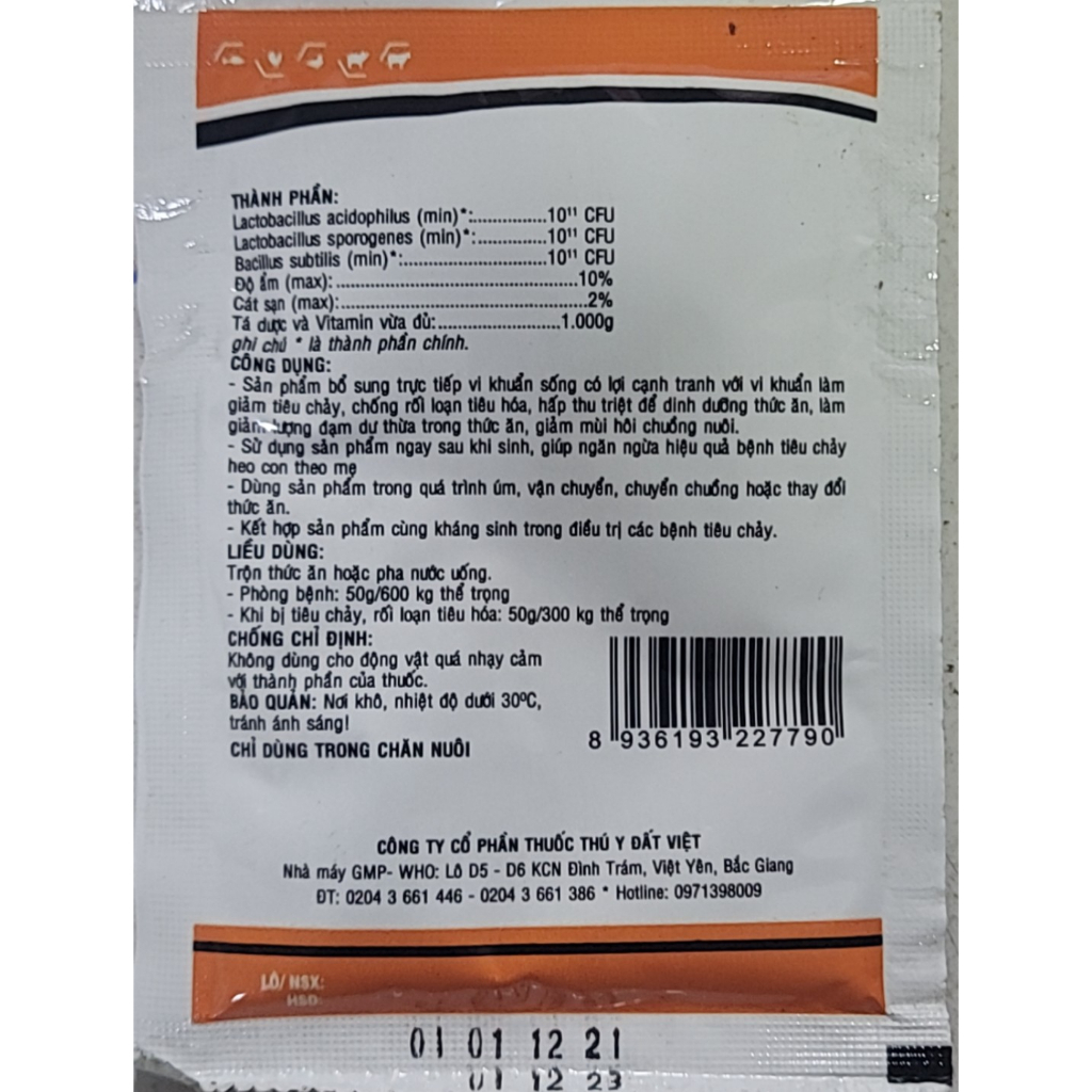 Men Tiêu Hóa ALL-LAC, men bào tử Cho Chó Mèo, thú cưng, gà chọi - Gói 10G