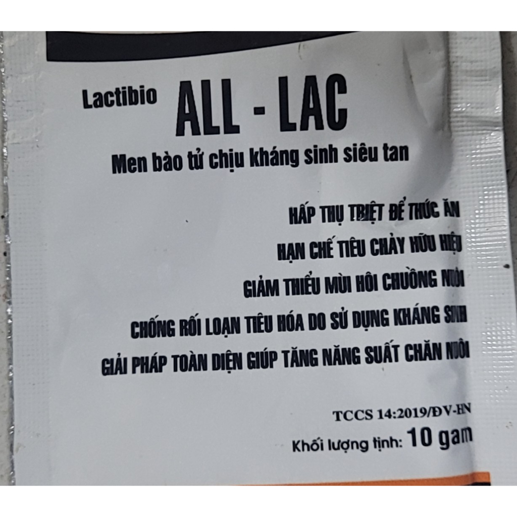 Men Tiêu Hóa ALL-LAC, men bào tử Cho Chó Mèo, thú cưng, gà chọi - Gói 10G