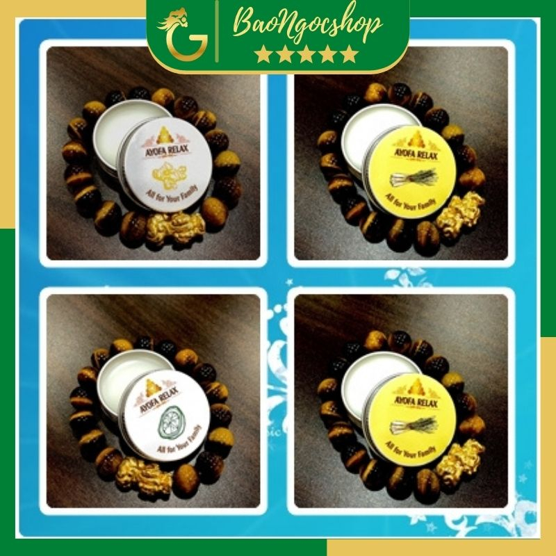 Cao Ayofa Relax 20g với 4 hương chanh, sả, gừng, quế