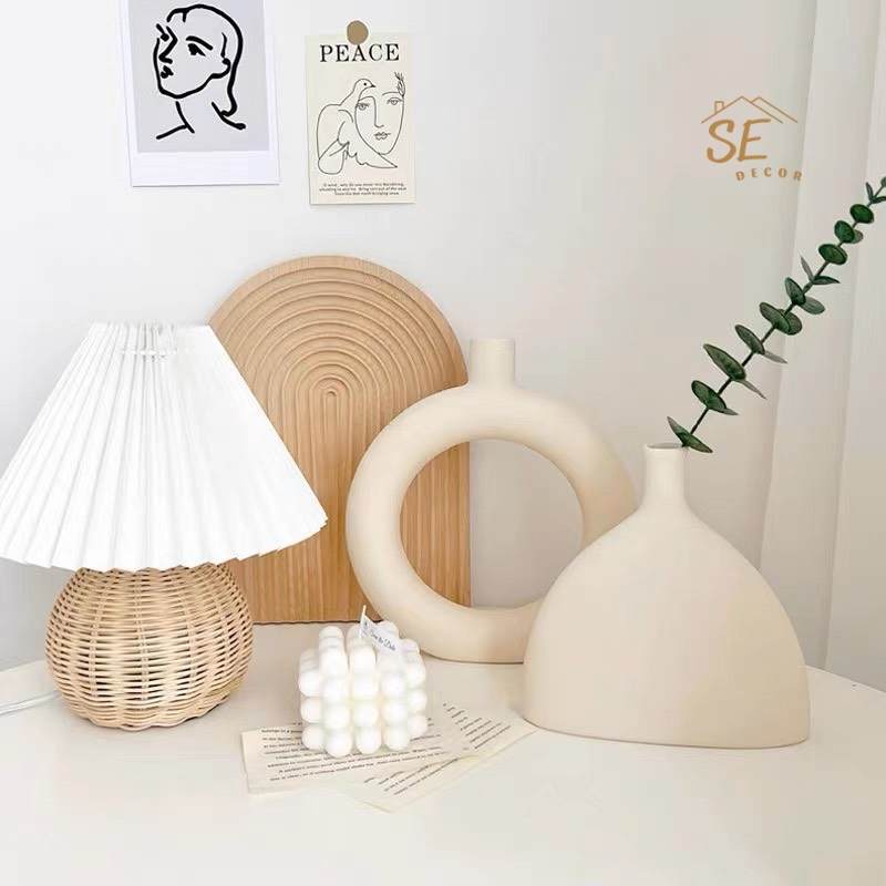 Bình gốm Retro trang trí nhà cửa tráng men cổ điển phong cách Hàn- SEDECOR