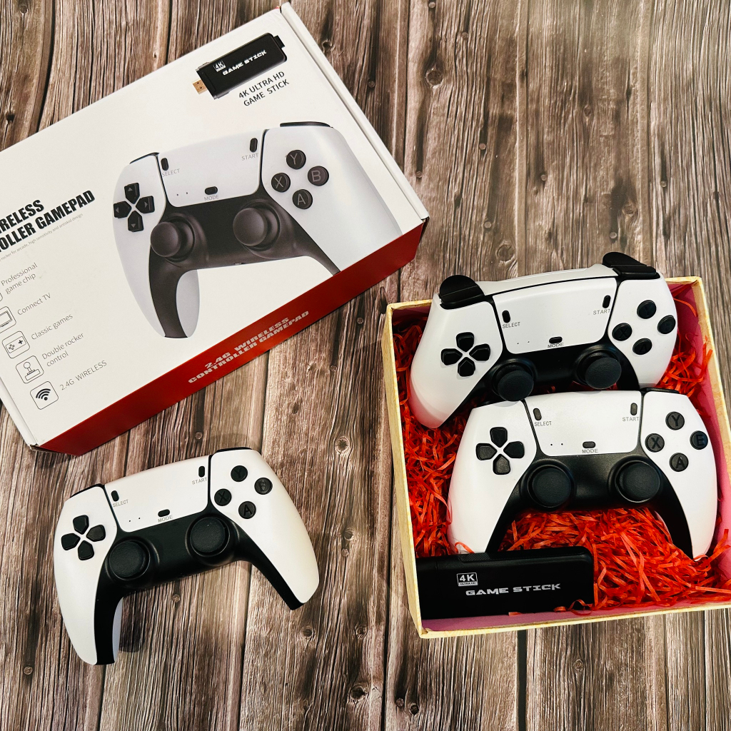Game Stick 4K PRO mới 2023 tay cầm mode Ps5 cao cấp máy chơi game cầm tay không dây kết nối tivi màn hình