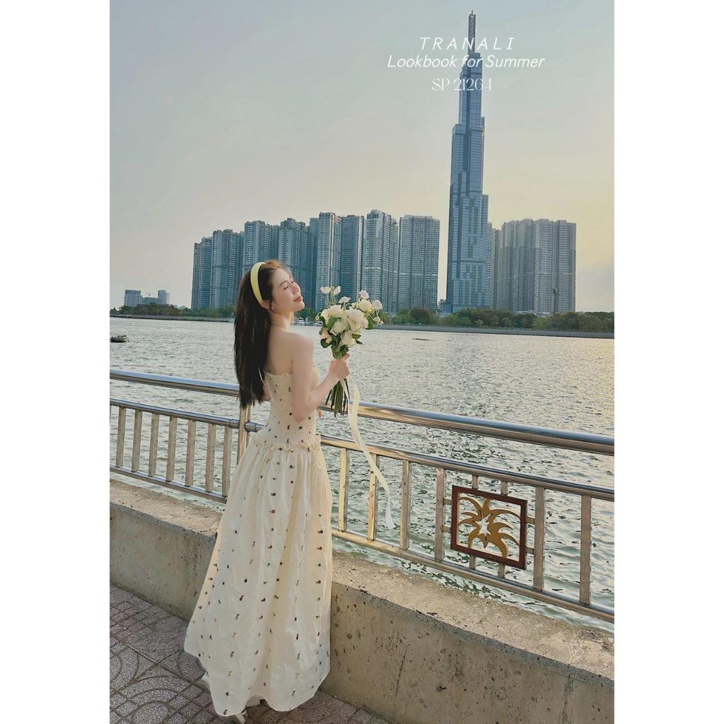 Đầm ống , váy  dáng xòe dự tiệc hoa nhí mùa hè G12 | BigBuy360 - bigbuy360.vn