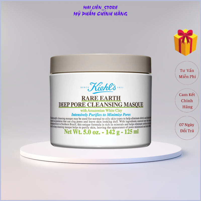 Mặt Nạ Đất Sét Kiehl's Se Lỗ Chân Lông Giảm Mụn Cho Da Dầu Chính Hãng 125ml