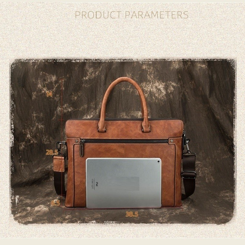 Cặp đựng laptop, cặp da công sở da bò thật nhiều ngăn tiện dụng rất thanh lịch và sang trọng | BigBuy360 - bigbuy360.vn