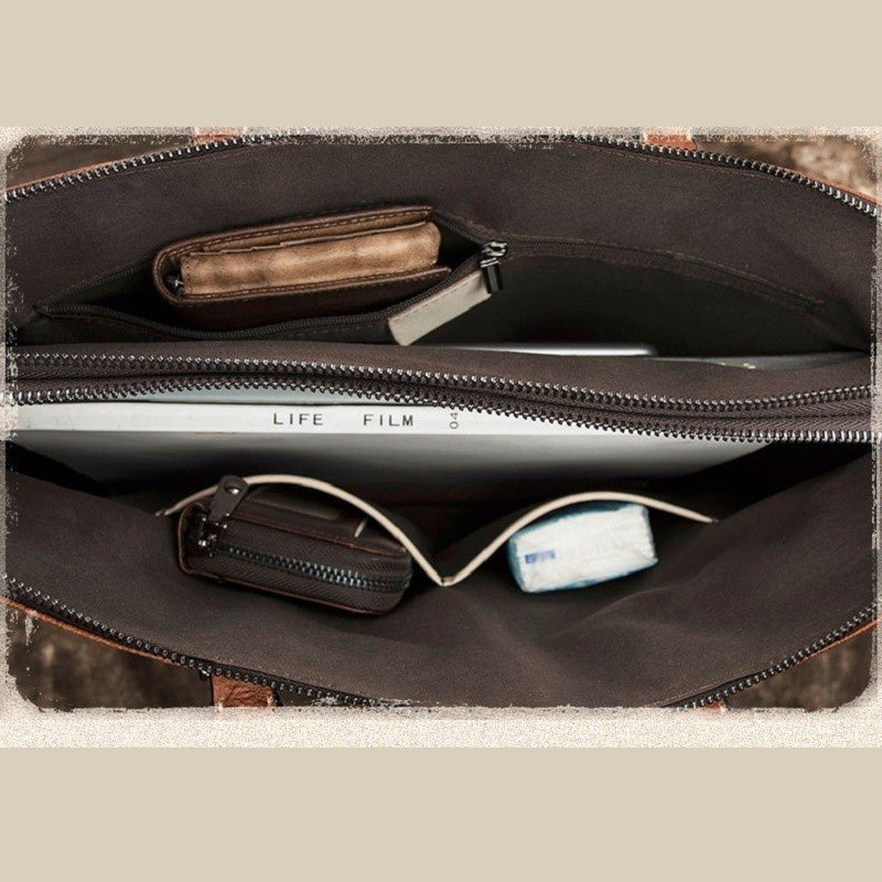 Cặp đựng laptop, cặp da công sở da bò thật nhiều ngăn tiện dụng rất thanh lịch và sang trọng | BigBuy360 - bigbuy360.vn