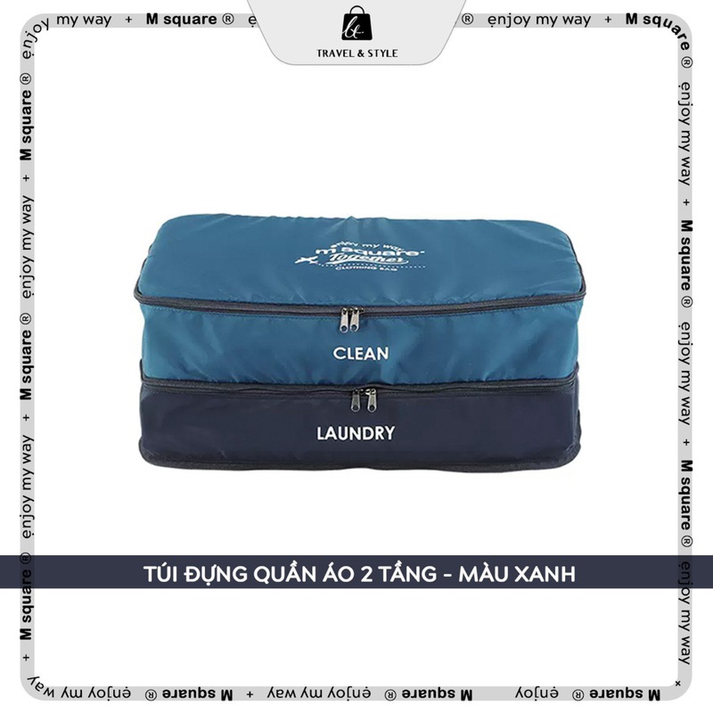 Túi đựng phân đồ quần áo 2 tầng vải poly chống thấm nước cao cấp đa năng Msquare® Chính hãng giá tốt