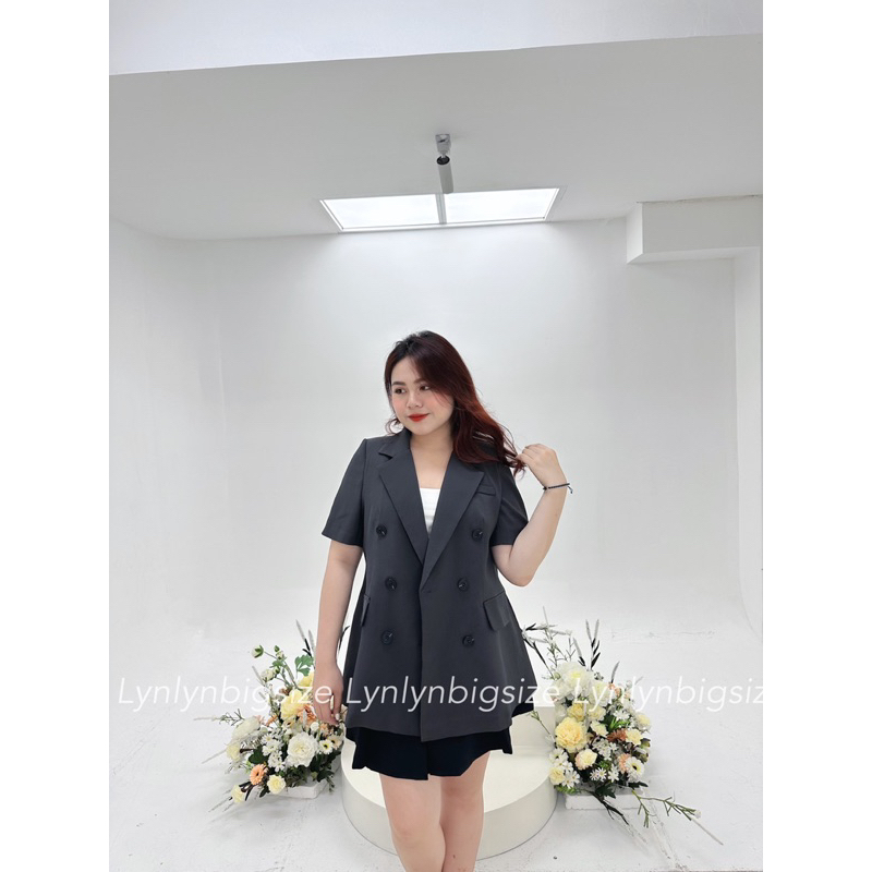 Áo Blazer Bigsize tay ngắn 2 lớp cao cấp