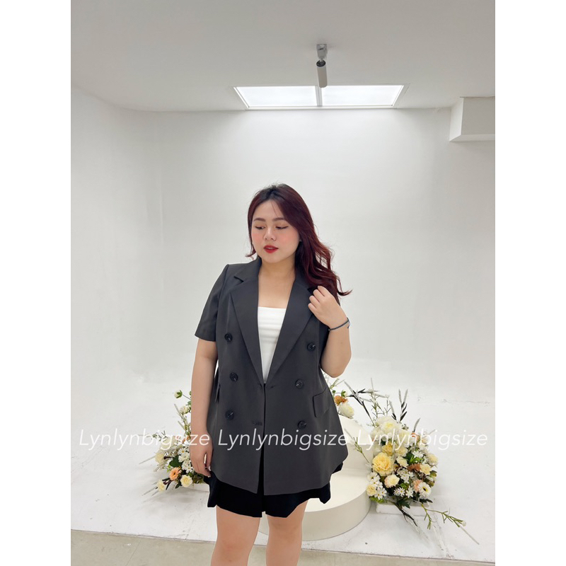 Áo Blazer Bigsize tay ngắn 2 lớp cao cấp