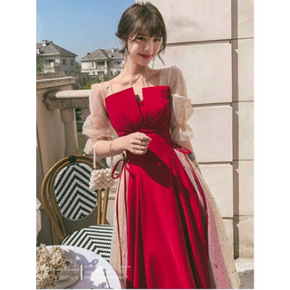 Đầm phối lưới kim sa lấp lánh thiết kế quyến rũ sang trọng