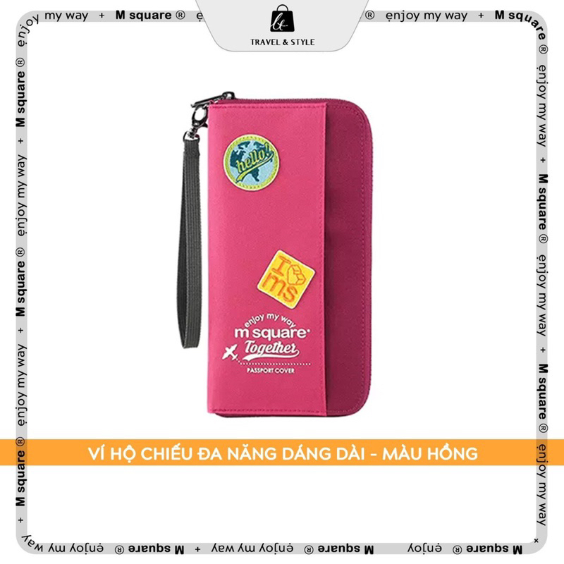 Ví hộ chiếu size L vải poly cao cấp Msquare®️Chính hãng giá tốt