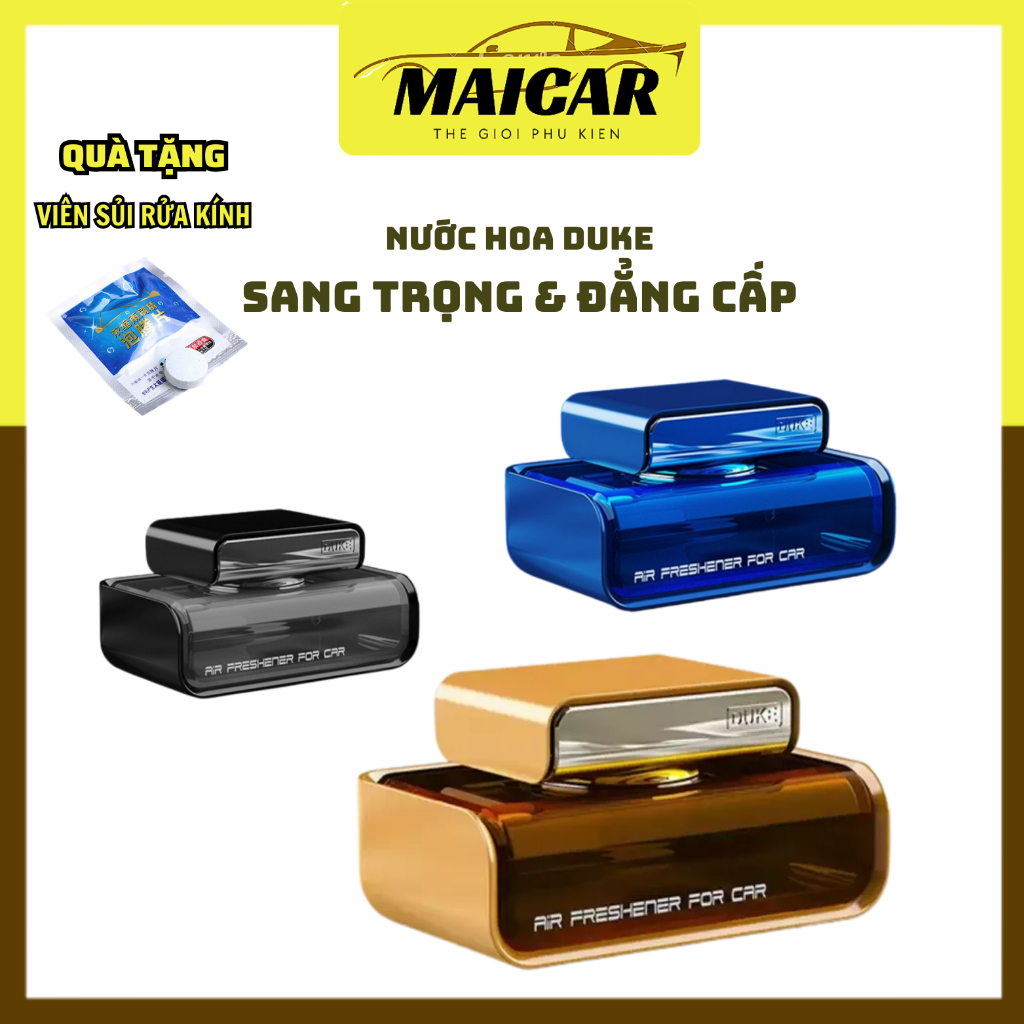 Nước Hoa Ô tô DUKE - Nước Hoa Ô tô Chính Hãng Cao Cấp Đặt Taplo - Chiết xuất 100% thiên nhiên, Khử mùi, Chống Say Xe PKM