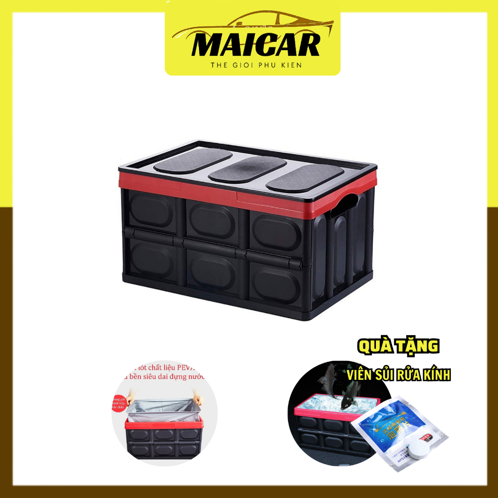 Hộp đựng đồ để cốp xe ô tô có thể gấp gọn dung tích 55 lít, 30 lít TGPKOTO