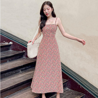 Đầm SENSI - Đầm maxi 2 dây hoa nhí