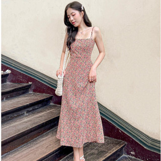 Đầm SENSI - Đầm maxi 2 dây hoa nhí