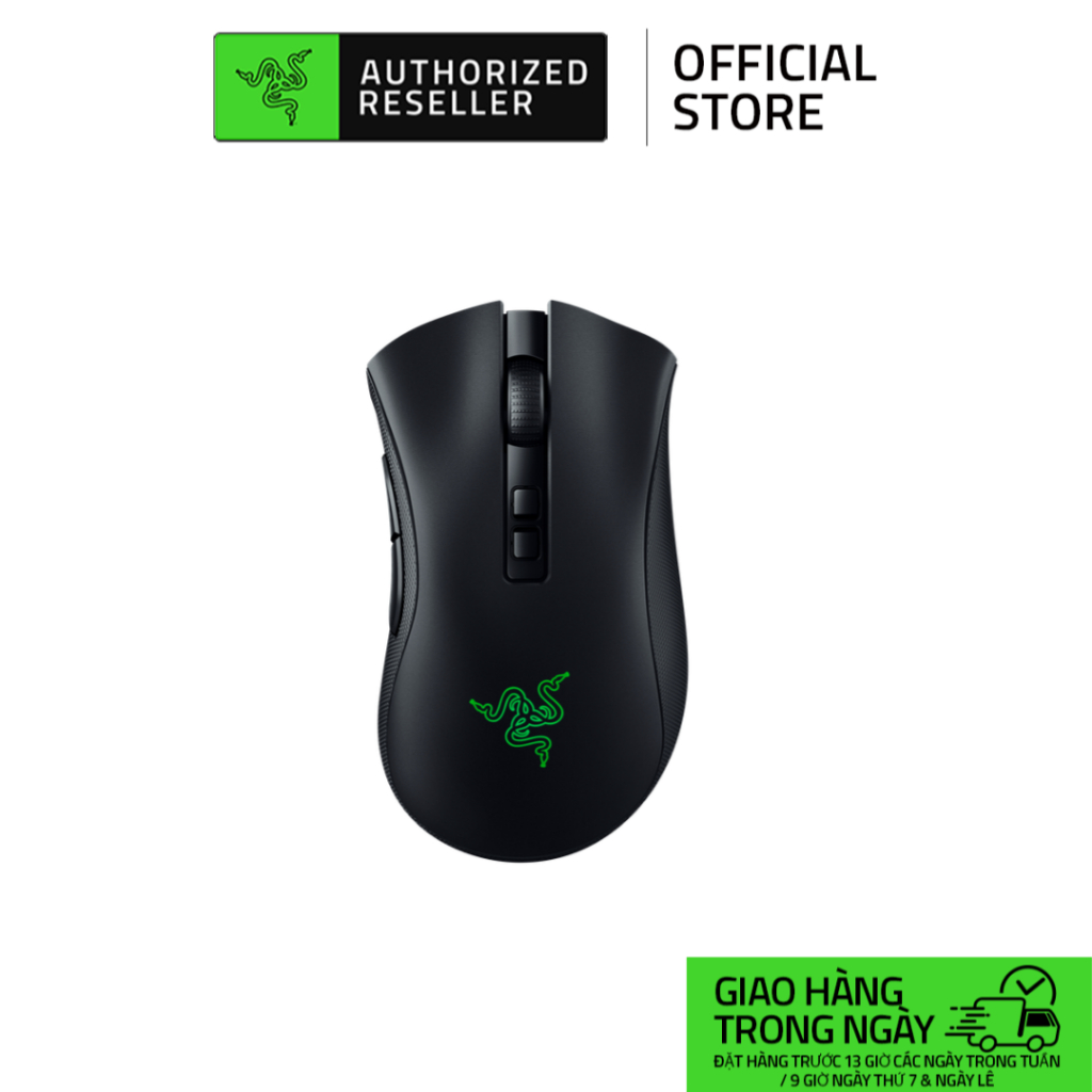 Razer DeathAdder V2 Pro - Black Wireless gaming mouse with ergonomics design  | RGB | Công thái học