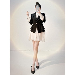 Vest đen tay lỡ xếp li 1 nút