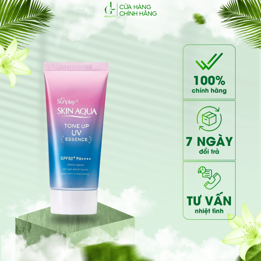 Kem chống nắng kiềm dầu nâng tông Sunplay Skin Aqua Tone Up UV Milk 50g