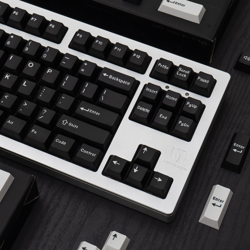 Bộ nút bàn phím cơ | Keycap Cherry ABS Doubleshot WOB two color | White On Black