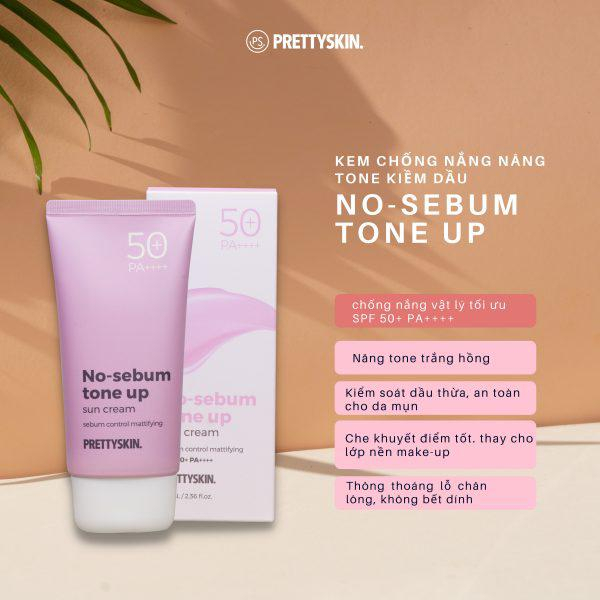 Kem Chống Nắng Prettyskin No Sebum Tone Up Sun Cream 70ml