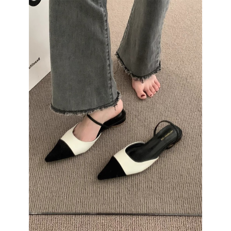 Giày sục mũi nhọn đế 2cm mã LS518