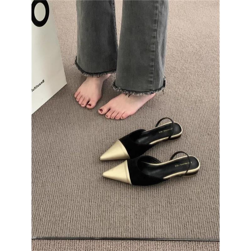 Giày sục mũi nhọn đế 2cm mã LS518