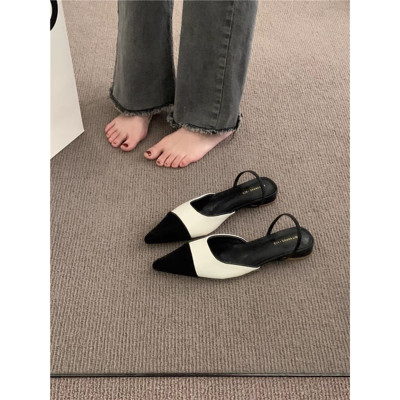 Giày sục mũi nhọn đế 2cm mã LS518