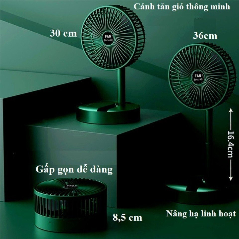 Quạt lồng mini dành cho văn phòng dây cắm USB dài 1m G01 có thể chỉnh chân đế