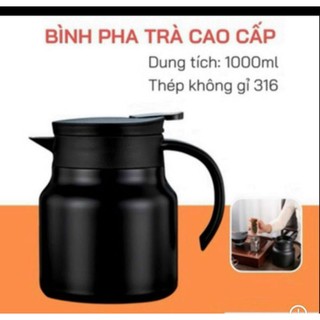￼Ấm pha trà, Bình pha trà giữ nhiệt inox dung tích 1000ml