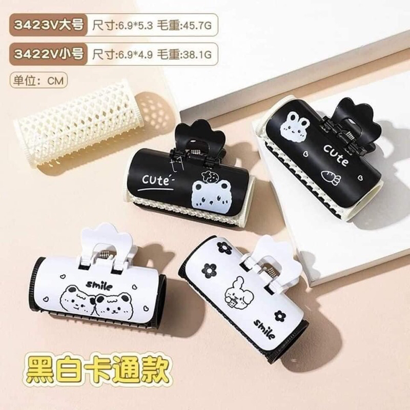 set hai lô cuốn tóc có kẹp cố định