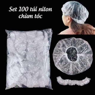 Mũ nilon trùm đầu tóc làm hóa chất tặng kèm trong set nhuộm