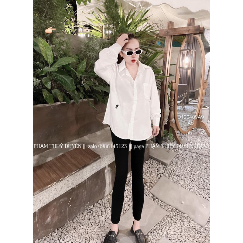Áo sơ mi tay dài thêu hình con ong cá tính VIENS STORE