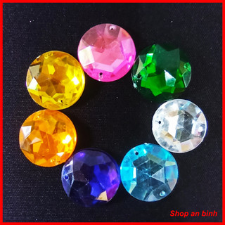 Viên đá trang trí tròn - hạt đá 3d - viên đá kết tròn - trang trí - trang sức - dây chuyền - vòng