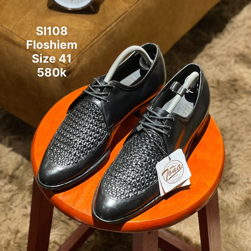 [Giày 2hand] [Size 41] Giày Tây Buộc Dây Da Đan
