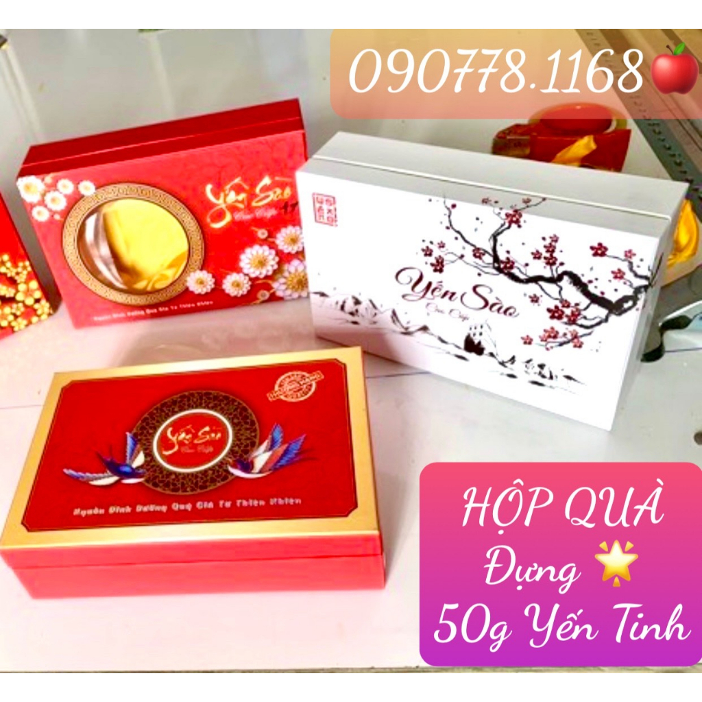 Sale 12.12🌸BỘ HỘP Quà Mini ĐỰNG 50gr YẾN TINH ⚡có 1 KHAY Đ.ĐƯỜNG (BỘ HỘP NHỰA VUÔNG/ Tròn)