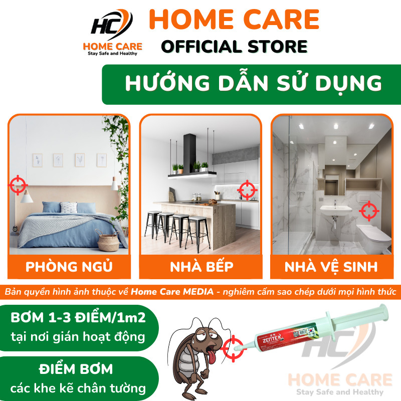 Gel Diệt Gián Đức ZENTEK KOREA, Tuýp 35gram Chuyên Trị Gián Li Ti, Nhập Khẩu 100% - HomeCare