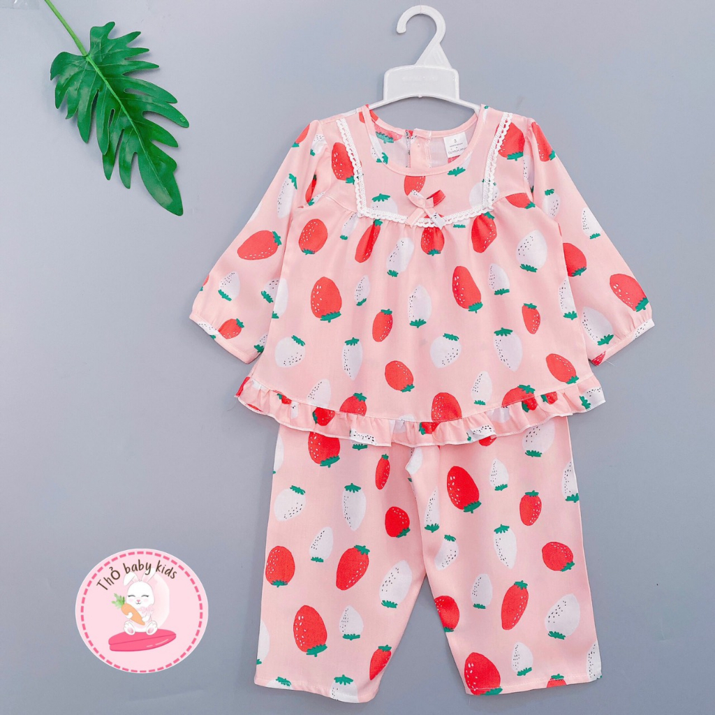 Bộ lanh/tole bé gái tay dài quần dài lanh 2 da loại 1 cho bé gái shop thỏ baby kids