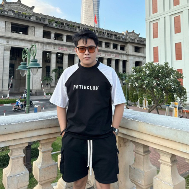 Tee basic tay raglan Local Brand chính hãng Patie.club cổ tròn, form rộng cực sang, chất vải dày dặn dành cho nam