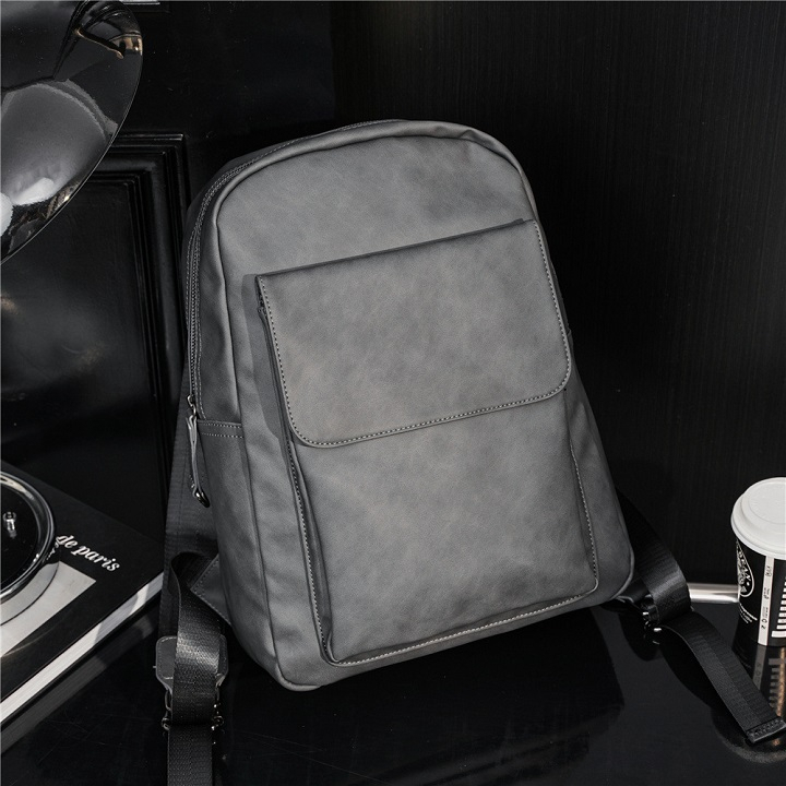 Balo da cao cấp nam nữ unisex, Túi Bụi thời trang đi học đi làm, chất liệu da Pu, ngăn để laptop máy tính 15,6 inch