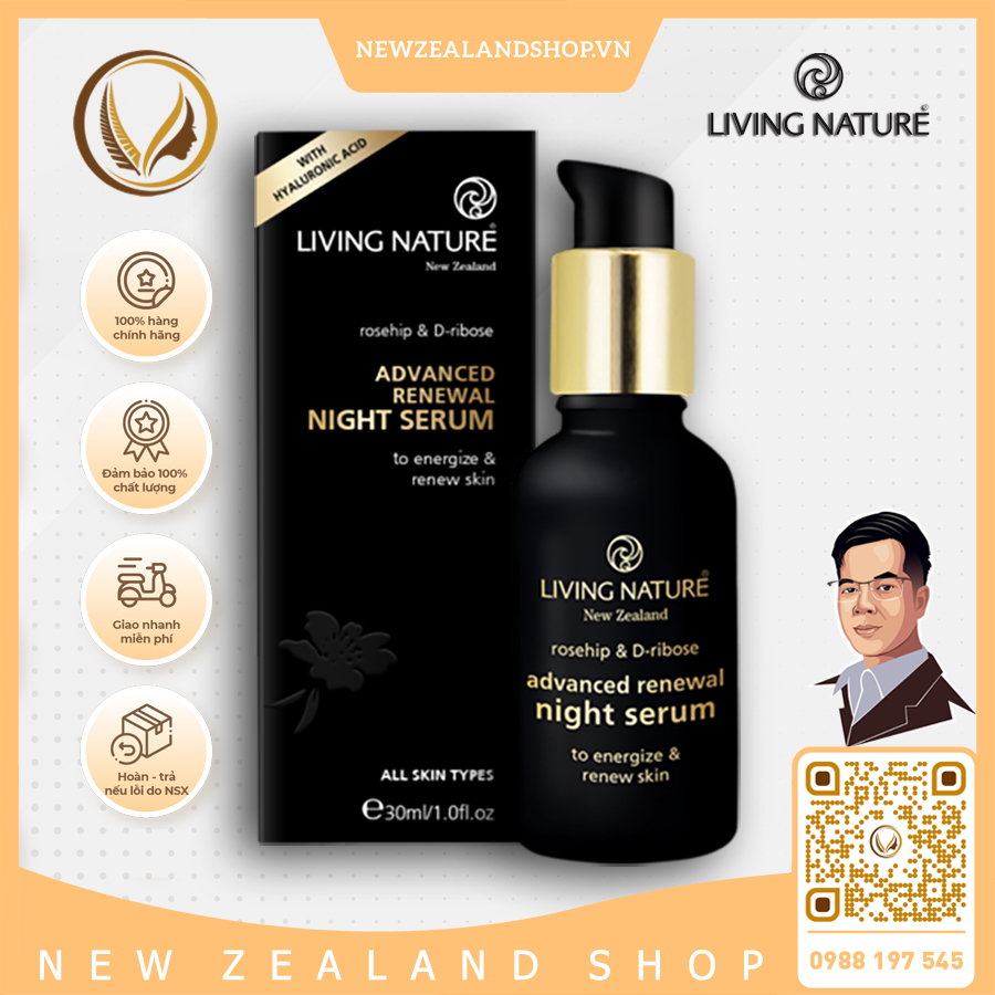 Serum dưỡng da ban đêm Living Nature Advanced Renewal Night Serum 30ml