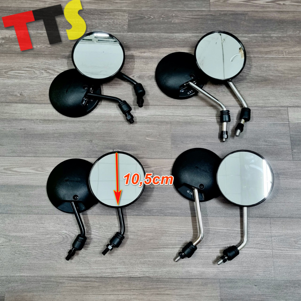 Gương kính chiếu hậu CUP tròn mẫu classic sử dụng cho WAVE, DREAM, SCOOPY, MSX, DAX, MONKEY
