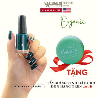 Sơn dưỡng thành phần hữu cơ phục hồi móng yếu, hư tổn USA NATURALS COLLECTION màu xanh lá đậm  - 7.5ml - 575
