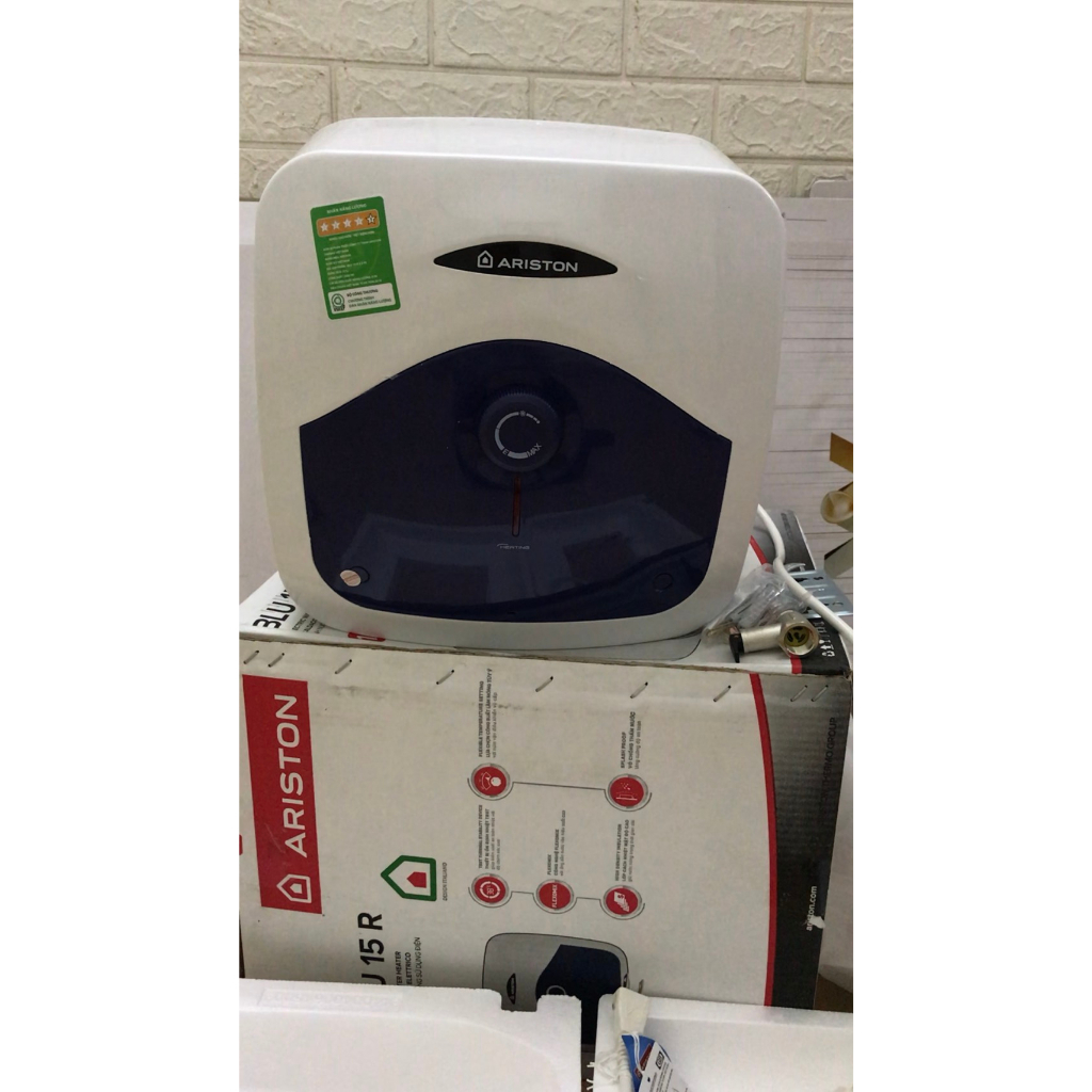 Bình Nóng Lạnh Ariston 15L Blue bảo hành 7 năm 360x360x318mm)