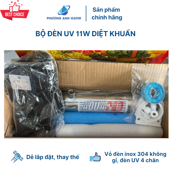 Bộ đèn UV 11W Aquapro diệt khuẩn chất lượng cao cho máy lọc nước