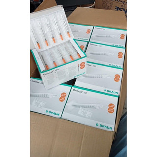 Kim tiêm tiểu đường insulin, kim tiêm dưỡng chất thẫm mỹ 1cc B_Braun (Đỏ - Cam)