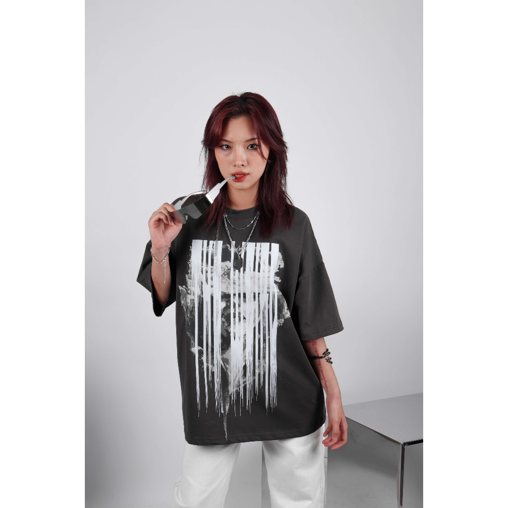 LOCAL BRAND Áo thun The Weird Phong Cách Unisex Form Rộng ATK603