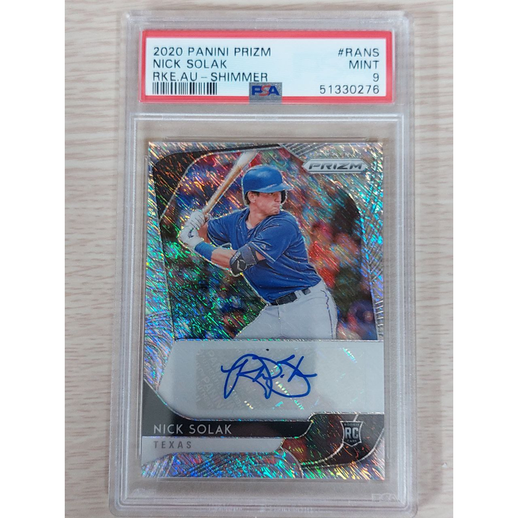 Thẻ cầu thủ bóng chày Nick Solak PSA 9 - Texas - Panini Prizm 2020 | Thẻ cầu thủ bóng đá chính hãng
