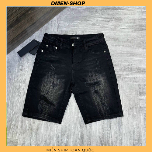 Quần short jean nam in dior bắt mắt mẫu mới nhất mùa này