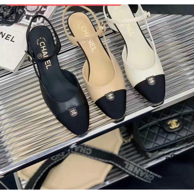 Sandal Cha.neo Gót Vuông 5cm Hàng Fullbox - CERIHOUSE
